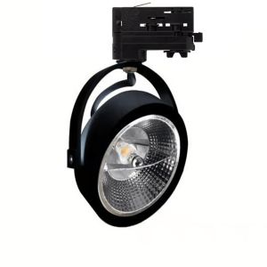 Schwarzer 3-Phasen-LED-Schienenstrahler Tirsa, 15W, 4000K, Pro