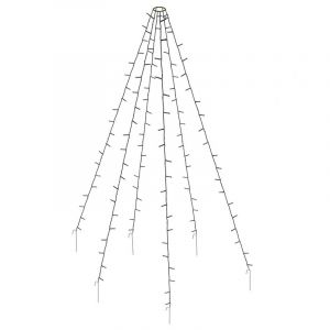 Fahnenmastbeleuchtung für außen, 192 LEDs, 6 Stränge von 2 m, ohne Mast