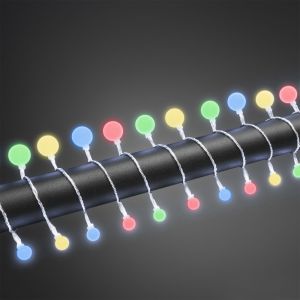 16m LED Weihnachtsbeleuchtung draußen, 80 farbige Balllichter