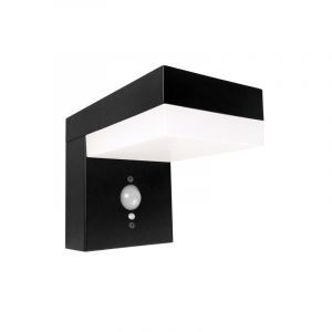 Schwarze moderne Solar Außen Wandleuchte Aluminium, Ritex, 6W, 2700K LED, IP44