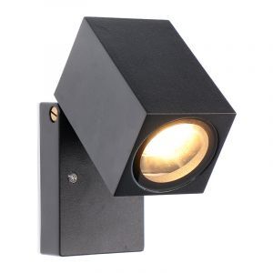 Schwarze moderne Außenleuchte Aluminium, Isobel, IP44