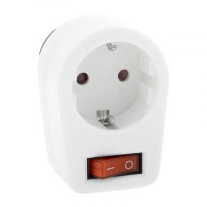 Stecker Erdungsschalter 10 / 16A, weiß