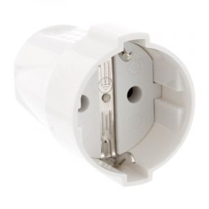 Kontraststecker SCHUKO 10/16 Ampere, Weiß