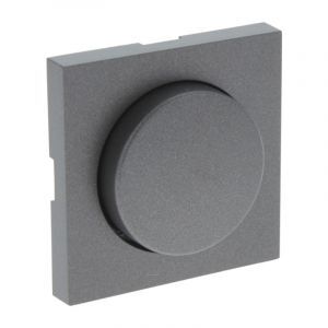 Q-Link S-Line Zentralplatte mit Knopfdimmer, Schwarz / Anthrazit