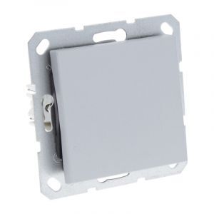 Q-Link S-Line Schalter Eingebautes Kreuz, grau / aluminiumfarben