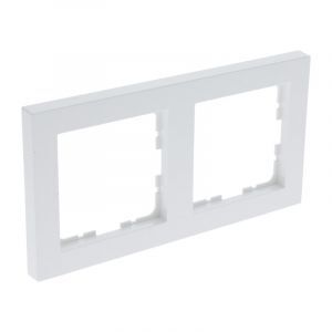Q-Link S-Line Abdeckrahmen 2-fach, Polarweiß