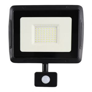Schwarze Scheinwerfer mit Sensor Aluminium, Miro, 50W, 6000K LED, IP65