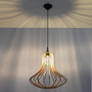Holz Pendelleuchte Braun, Grada