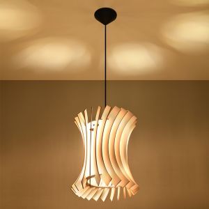 Holz Pendelleuchte Braun, Goran