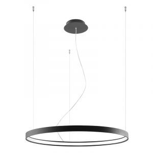 Aluminium Pendelleuchte Schwarz, Ringo, 50W, 3000K LED