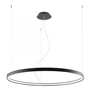 Aluminium Pendelleuchte Schwarz, Ringo, 70W, 3000K LED
