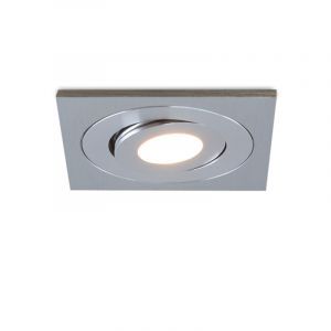 Rona eckige schwenkbare Veranda inbouwspot, IP44, dimbar, Chrom