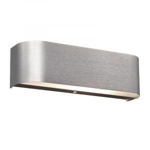 Graue Up down Wandleuchte Glas, Tomaso, 3,1W, 3000K LED