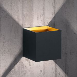 Schwarze Up down Wandleuchte Modern, Eva, 4,3W, 3000K LED