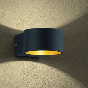 Schwarze Up down Wandleuchte Modern, Tyra, 4,3W, 3000K LED