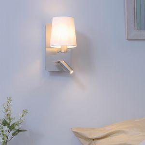 Nickel Wandleuchte Design, Soro, 40W, 3000K LED, mit Schalter