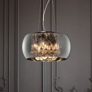 Chrom Pendelleuchte Modern, Capucine