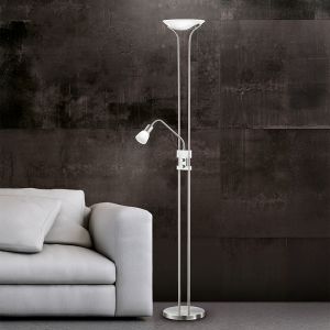 Nickel Stehlampe Antik, Selin, 4,5W, 3000K LED, mit Schalter