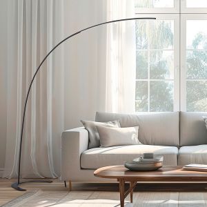 Schwarze Bogenlampe Modern, Libro, 18W, 3000K LED, mit Schalter