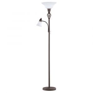 Rostfarbene Stehlampe Antik, Eleonora, mit Schalter