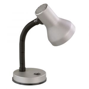 Graue Schreibtischlampe Kunststoff, Lagos, mit Schalter