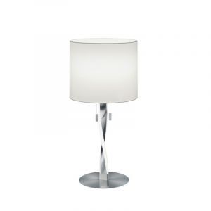 Nickel Tischleuchte Modern, Ramten, 3W, 3000K LED, mit Zugschalter