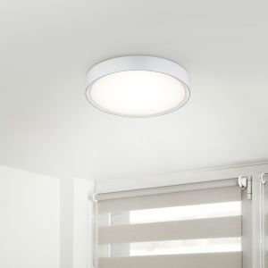Weiße Badezimmer Deckenleuchte Kunststoff, Evelina, 18W, 3000K LED, IP44