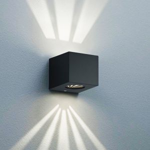 Schwarze Außenleuchte Design, Sandby, 2W, 3000K LED, IP44