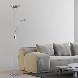 Schwarze Stehlampe Modern, Aiden, 20W, 3000K LED, mit Schalter