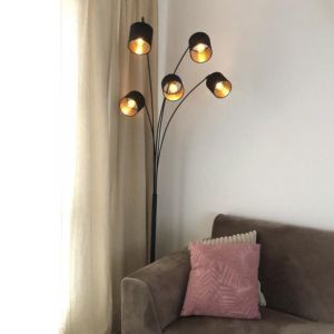 Schwarze Stehlampe Modern, Koge, mit Schalter