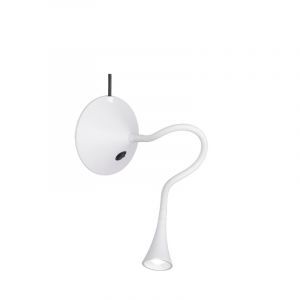 Weiße Schreibtischlampe Modern, Yelaisa, 3W, 3000K LED, mit Schalter