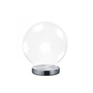 Chrom Tischleuchte Design, Berit, 7W, warm- bis kaltweiß einstellbare LED, mit Schalter