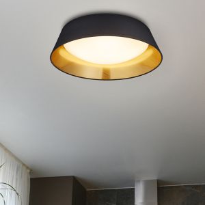 Schwarze Deckenlampe Modern, Gjern, 18W, 3000K LED
