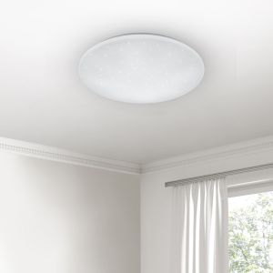 Weiße Deckenlampe Modern, Gilleleje, 27W, warm- bis kaltweiß einstellbare LED, mit Fernbedienung