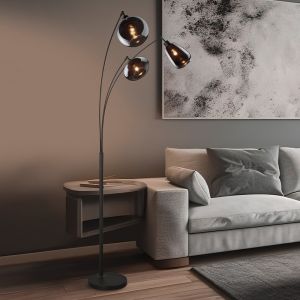 Schwarze Bogenlampe Modern, Ervin