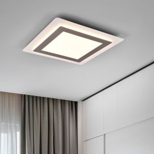 Nickel Deckenlampe Modern, Frans, 46W, warm- bis kaltweiß einstellbare LED, mit Fernbedienung