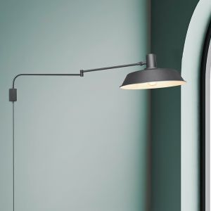 Schwarze Wandleuchte Modern, Silvia, mit Schalter