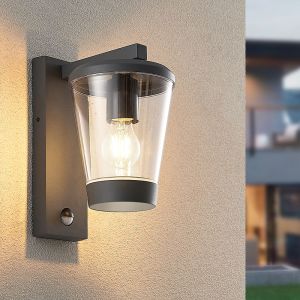 Anthrazit Außen Wandleuchte mit Bewegungsmelder Modern, Kerstin, IP44