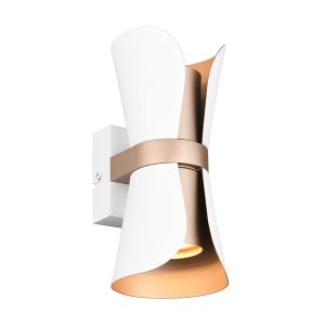 Weiße Wandleuchte Design, Suad, mit Schalter