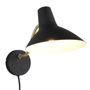 Schwarze Wandleuchte Antik, Merit