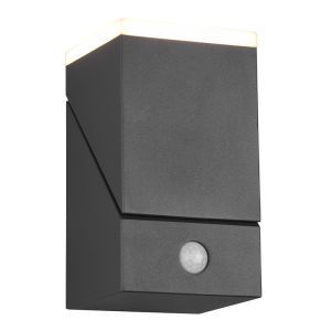 Anthrazit Außen Wandleuchte mit Bewegungsmelder Modern, Liron, 7W, 3000K LED, IP54