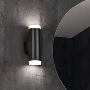 Schwarze Wandleuchte Badezimmer Modern, Spjald, 4W, 3000K LED, IP44