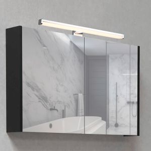 Chrom Wandleuchte Badezimmer Modern, Celal, 7,5W, 3000K LED, IP44
