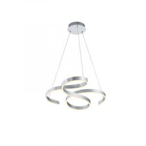 Silberne Pendelleuchte Modern, Davu, 52W, 3000K LED