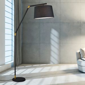 Schwarze Bogenlampe Modern, Lendy, mit Schalter