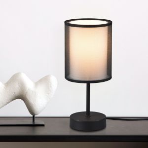 Anthrazit Tischleuchte Modern, Mirle, mit Schalter