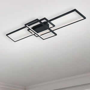 Anthrazit Deckenlampe Modern, Jetse, 36W, RGBW LED, mit Fernbedienung