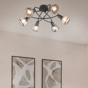 Schwarze Deckenlampe Modern, Meriem