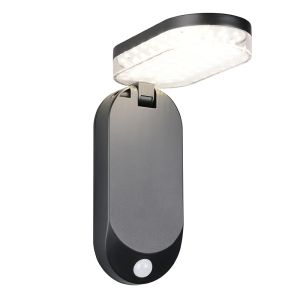 Schwarze Solar Außen Wandleuchte Modern, Laquisha, 3W, 4000K LED, IP44