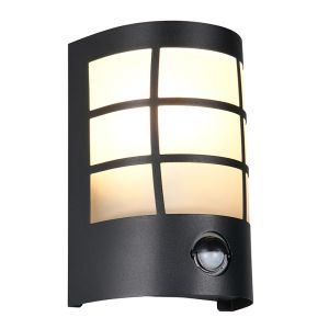 Schwarze Außen Wandleuchte mit Bewegungsmelder Modern, Ratna